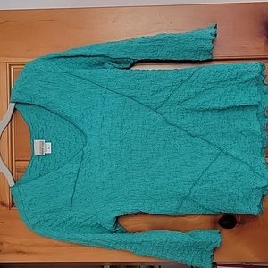 NOMADIC TRADERS TOP Bluegreen sz small EUC